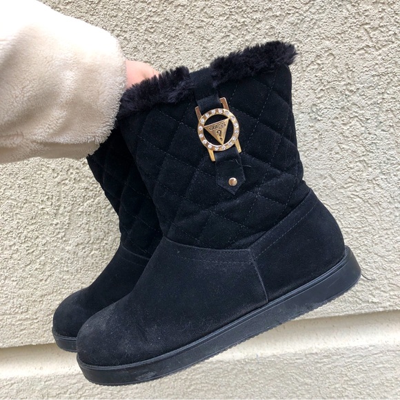 Black Y2K Guess Boots - Picture 1 of 2